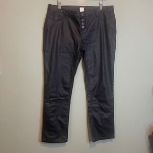 Venus Womens Going Out Party Chic Outdoor Biker Moto Faux Leather Pants Black 14